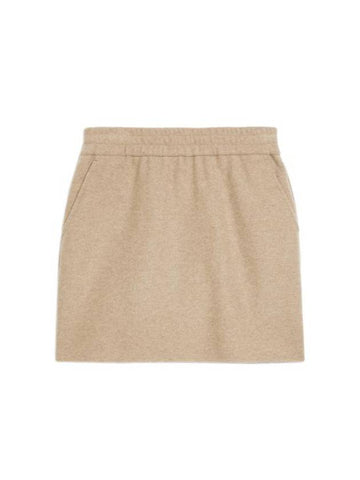 Onagro Mini A Line Skirt Beige - MAX MARA - BALAAN 1