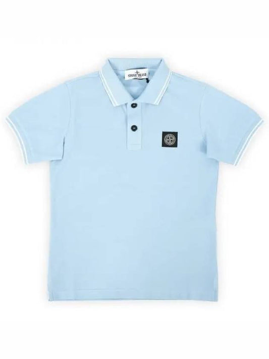 Kids Junior Polo Shirt 801621348V0040 Light Blue - STONE ISLAND - BALAAN 2