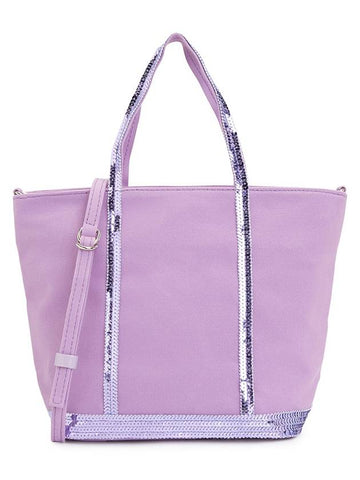 Canvas Cabas Tote Bag Purple - VANESSA BRUNO - BALAAN 1