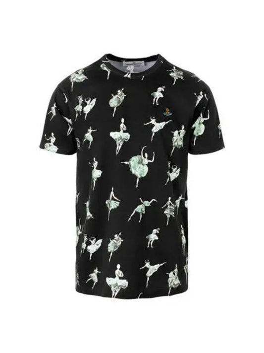 Classic Embroidered Logo Cotton Short Sleeve T-Shirt Black - VIVIENNE WESTWOOD - BALAAN 2