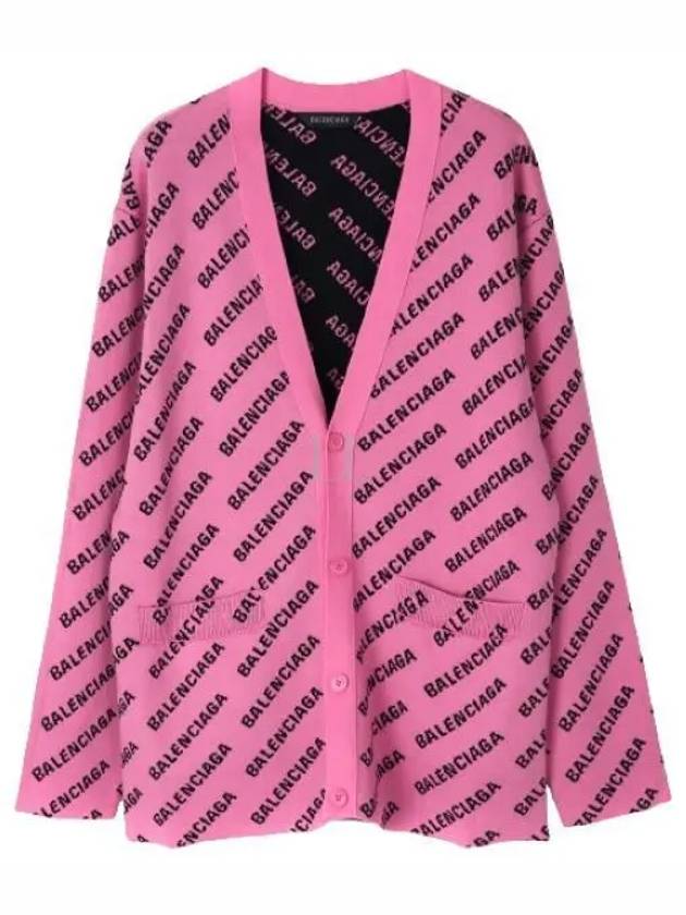 All-Over Logo Cardigan Pink - BALENCIAGA - BALAAN 2