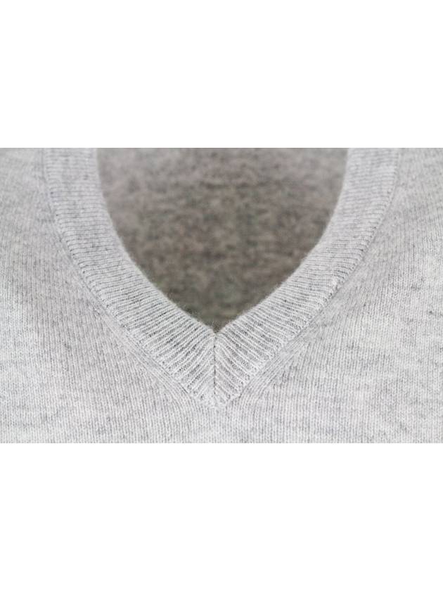 V-neck knit top gray - BRUNELLO CUCINELLI - BALAAN 5