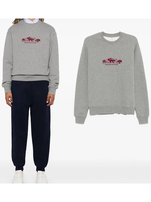 Maison Kitsune Outdoor Profile Fox Embroidery Men s Sweatshirt NM00308 H131 - POLO RALPH LAUREN - BALAAN 1