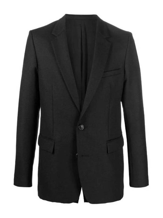 Men's Two Button Virgin Wool Blazer Jacket Black - AMI - BALAAN.