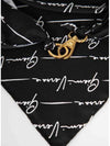 Versace Black Silk Signature Pattern Collana Bandana Scarf - VERSACE - BALAAN 4