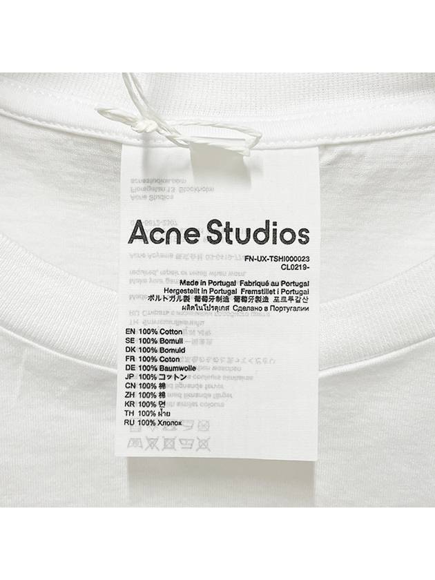 Logo Patch Short Sleeve T-Shirt White - ACNE STUDIOS - BALAAN 7