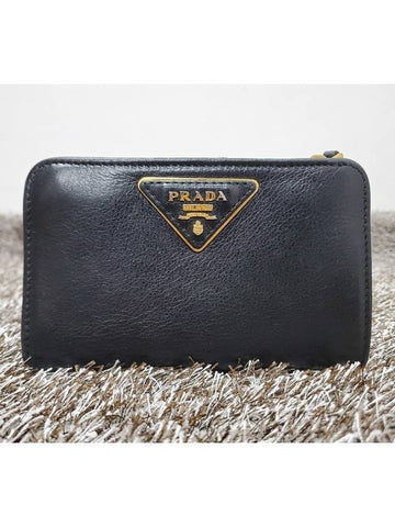 Saffiano Black Card Wallet - PRADA - BALAAN 1