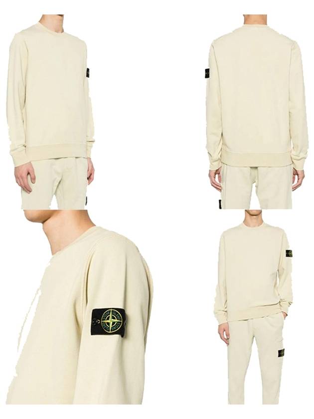 Wappen Patch Garment Dyed Sweatshirt Yellow - STONE ISLAND - BALAAN 8