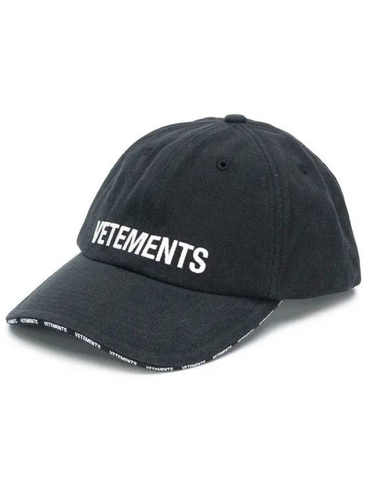 11th Anniversary Logo Embroidered Ball Cap Black UAH20AC610 - VETEMENTS - BALAAN 2