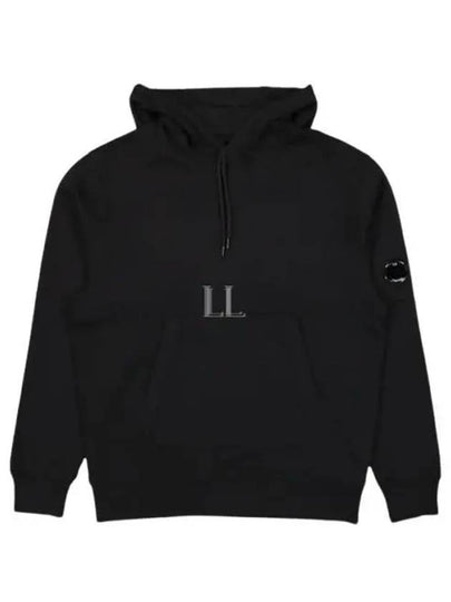 Diagonal Raised Fleece Lens Hoodie Black - CP COMPANY - BALAAN 2