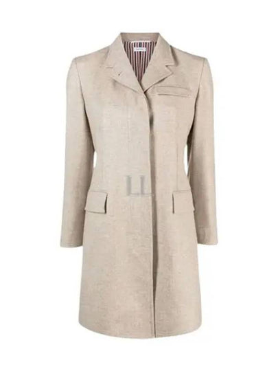 Flannel Chesterfield Wool Single Coat Beige - THOM BROWNE - BALAAN 2