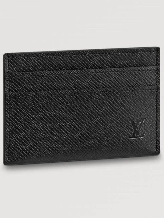 Taiga Double Card Wallet Black - LOUIS VUITTON - BALAAN 2