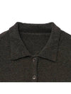 Wool blend knit shirt cardigan brown - NOIRER - BALAAN 4