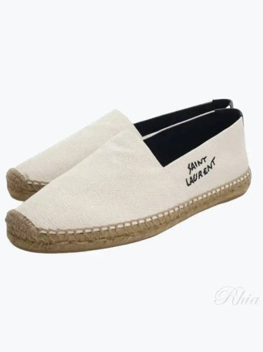 Logo Monogram Espadrilles Beige - SAINT LAURENT - BALAAN 2