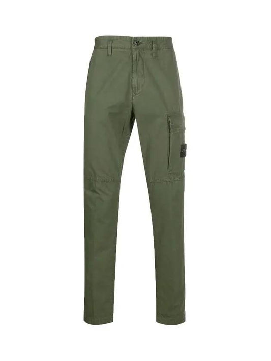 Men's Wappen Patch Cargo Straight Pants Green - STONE ISLAND - BALAAN 2