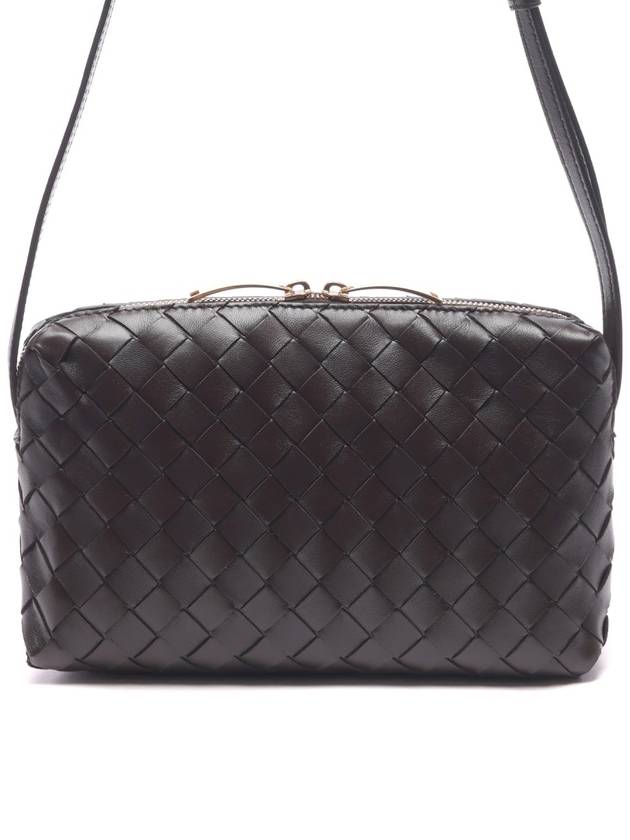 Intrecciato Leather Mini Cross Bag Brown - BOTTEGA VENETA - BALAAN 3