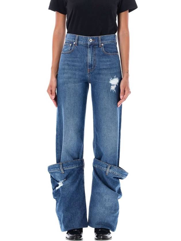 Turn-Up Denim Jeans Blue - JW ANDERSON - BALAAN 2