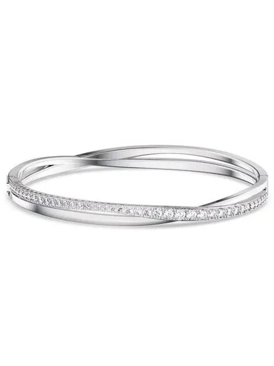 Hyperbola Twist Bangle Bracelet White - SWAROVSKI - BALAAN 2