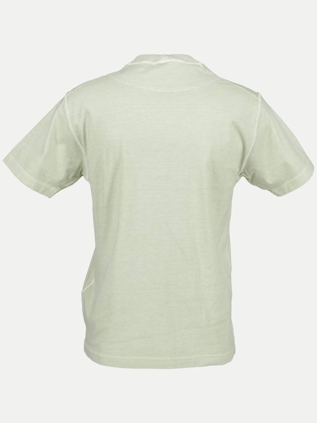 Organic Cotton Short Sleeve T-Shirt Pistachio - STONE ISLAND - BALAAN 3