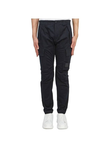 Men's Metropolis Stretch Satin Cargo Straight Pants Navy - CP COMPANY - BALAAN 1