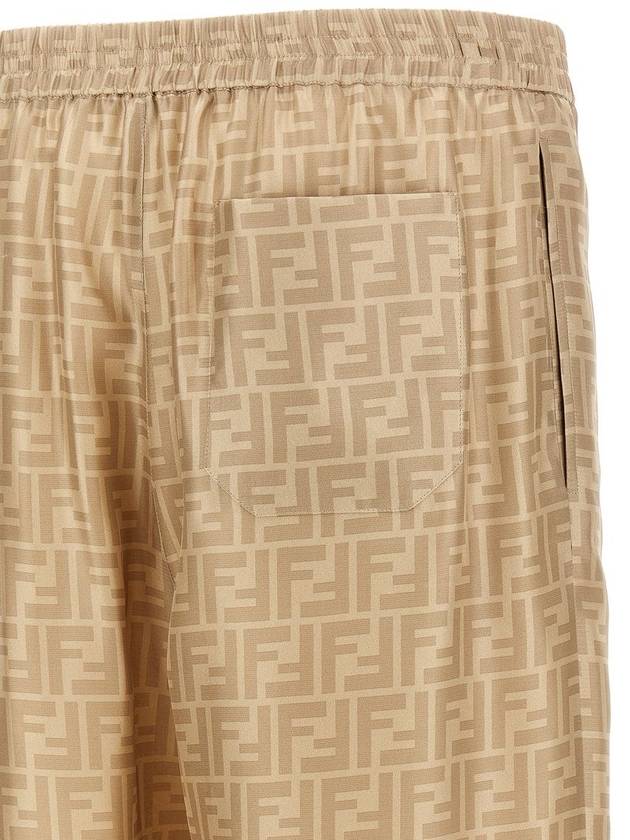 Fendi Ff Silk Pants - FENDI - BALAAN 3