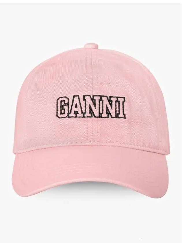 Embroid Logo Ball Cap Lilac - GANNI - BALAAN 4