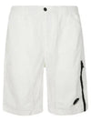 50 Fili Stretch Shorts White - CP COMPANY - BALAAN 2