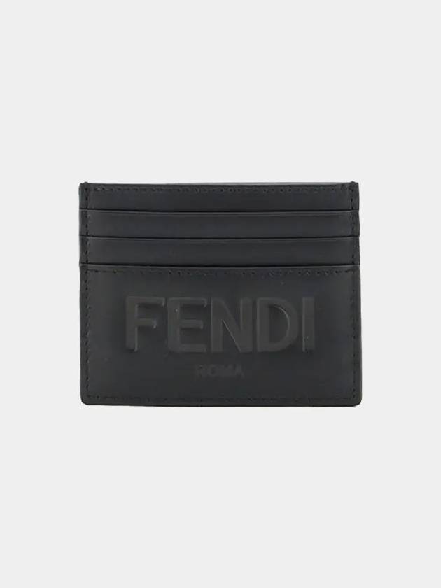 Stamp Logo Card Wallet Black - FENDI - BALAAN 2