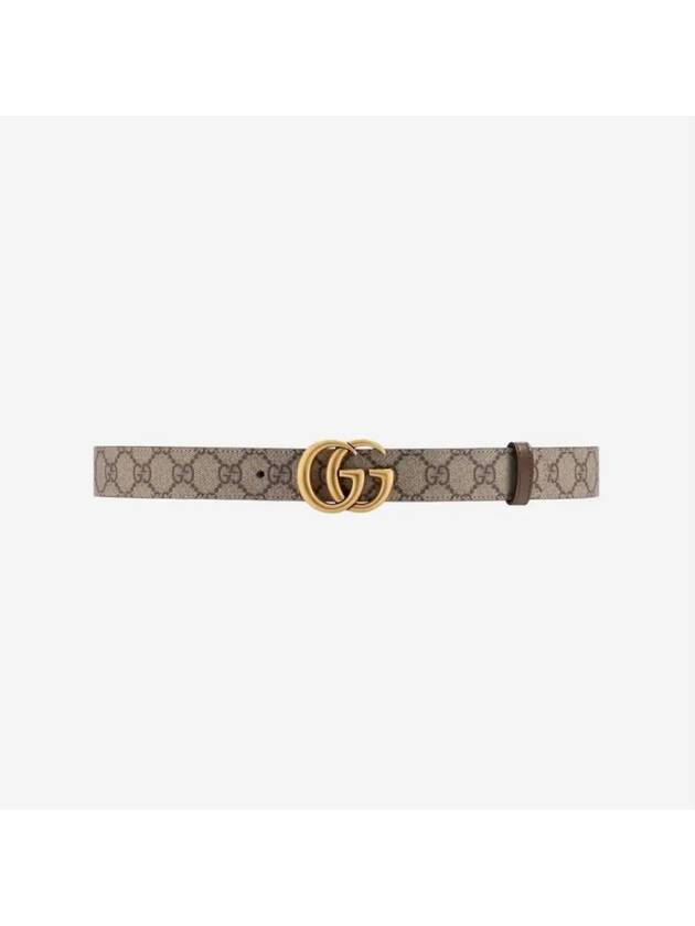 GG Marmont Reversible Belt Brown Beige - GUCCI - BALAAN 2