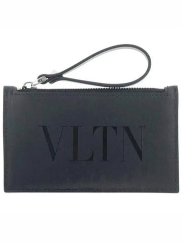 Logo Card Wallet Black - VALENTINO - BALAAN.