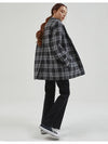 Wool Check Double Coat Black - MANAVIS7 - BALAAN 4