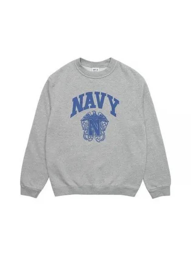 Navy Sweatshirt Heather Gray FGNAVYWD043 - WILD DONKEY - BALAAN 1