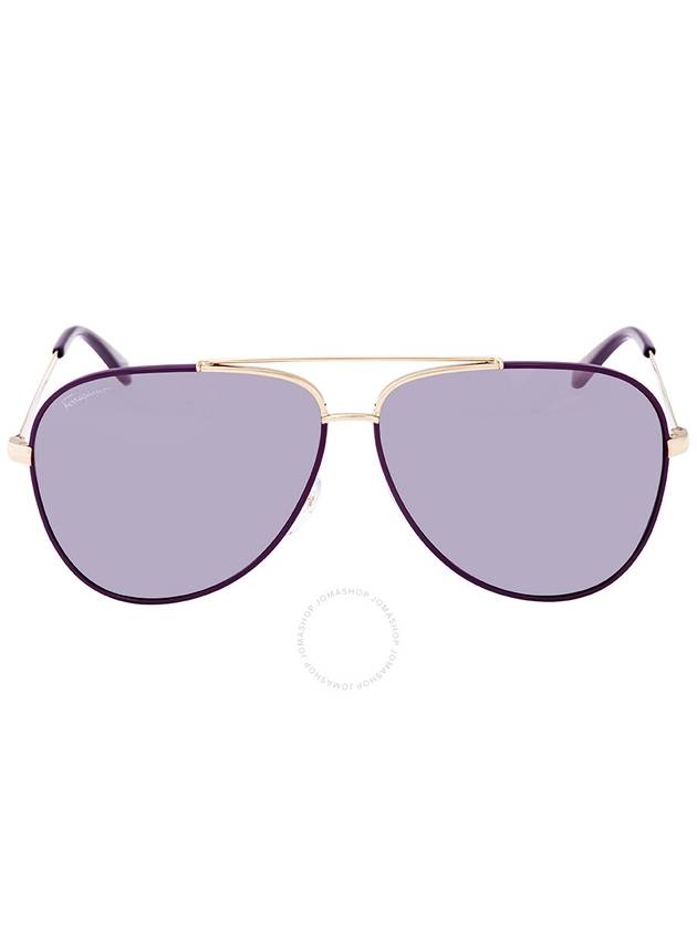 Eyewear Aviator Metal Sunglasses Purple - SALVATORE FERRAGAMO - BALAAN 2