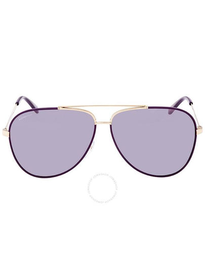 Eyewear Aviator Metal Sunglasses Purple - SALVATORE FERRAGAMO - BALAAN 2