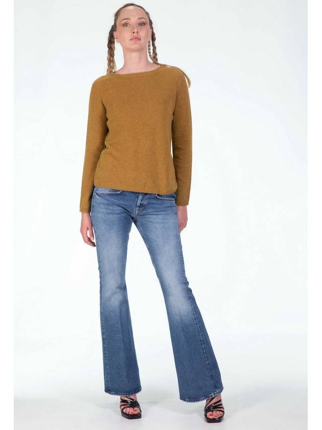 Women's Giori Wool Cashmere Knit Top Ochre - S MAX MARA - BALAAN 3