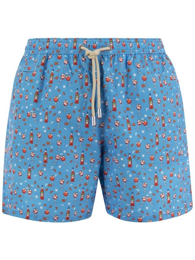 Lightweight fabric swim boxer shorts with print - MC 2 SAINT BARTH - BALAAN 1