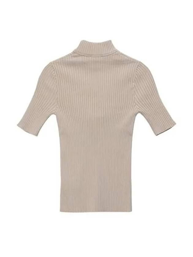 Reedition Knit Short Sleeve Turtle Neck Sand - COURREGES - BALAAN 3