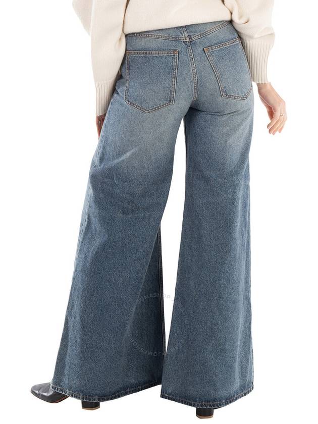 Chloe Ladies Faded Denim Wide-Leg Jeans, (Brand Size 36 (US Size 4) - CHLOE - BALAAN 3