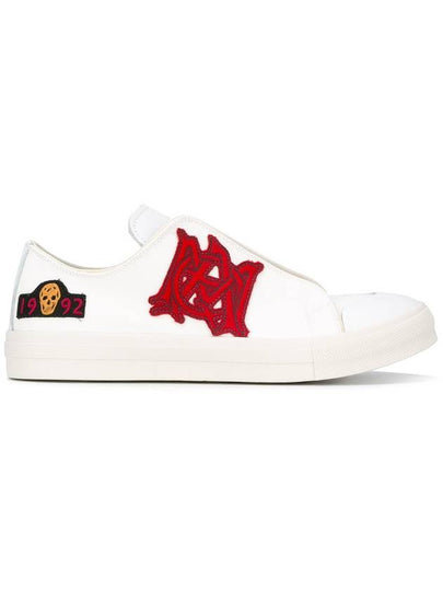 Logo Patch Low-Top Sneakers White - ALEXANDER MCQUEEN - BALAAN 2