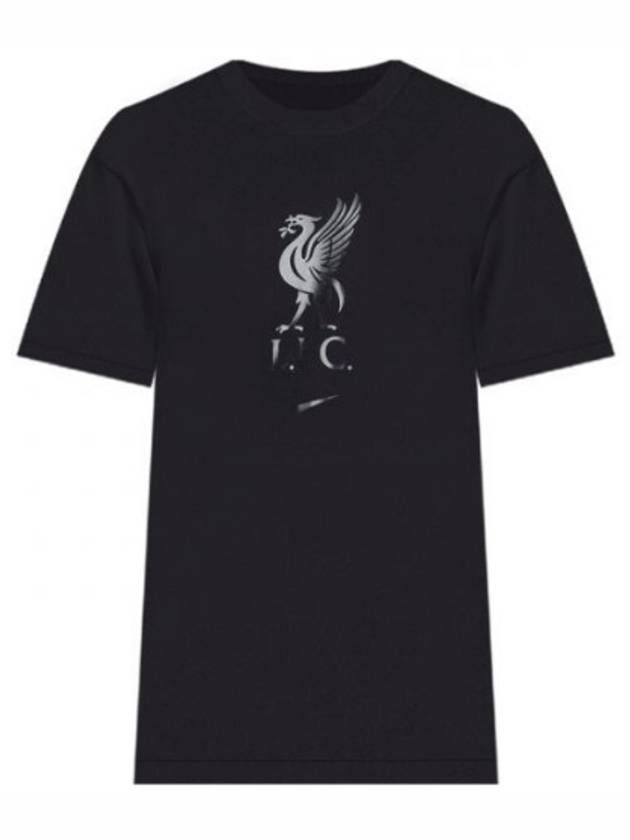 Liverpool Crest Short Sleeves T Shirt Black - NIKE - BALAAN 2