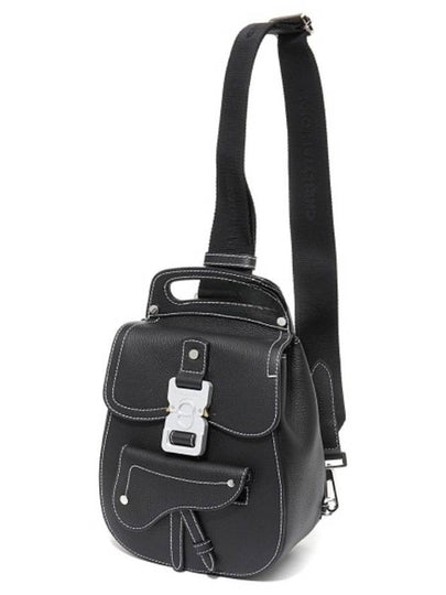 Gallop Grained Calfskin Sling Cross Bag Black - DIOR - BALAAN 2