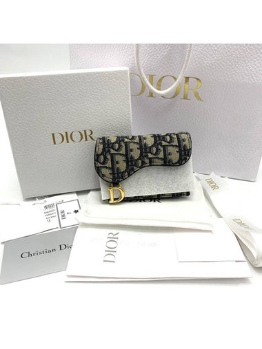 Christian Oblique Saddle Card Wallet - DIOR - BALAAN 1