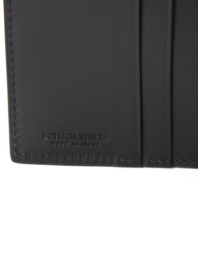 Men's Intrecciato Half Wallet Black - BOTTEGA VENETA - BALAAN 6