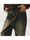 Splash straight denim pants black - NOIRER - BALAAN 1