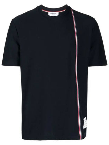 Thom Browne Striped Cotton Short Sleeve T Shirt MJS252A - TOM FORD - BALAAN 1