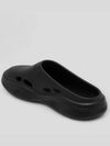 Triangle Logo Mule Slippers Foam Rubber Black - PRADA - BALAAN 7