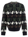 Chess Intarsia Wool Blend Knit Top Black - BURBERRY - BALAAN 3