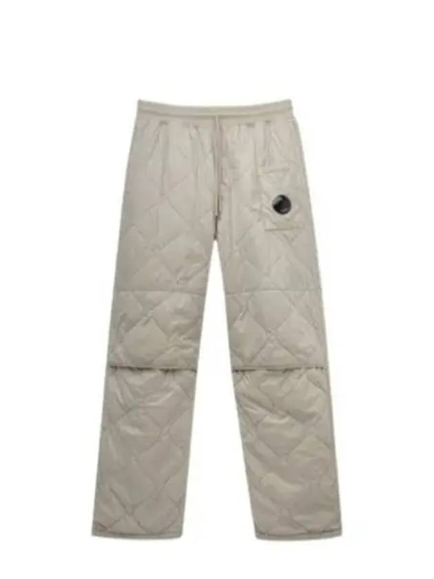 Diagonal Raised Fleece Mixed Quilted Track Pants Beige - CP COMPANY - BALAAN 1