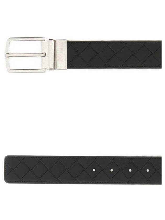 Intrecciato Reversible Leather Belt Dark Green - BOTTEGA VENETA - BALAAN 3