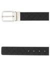 Intrecciato Reversible Leather Belt Black - BOTTEGA VENETA - BALAAN 3